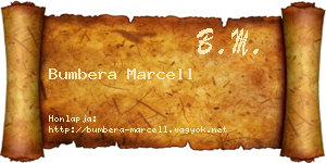 Bumbera Marcell névjegykártya